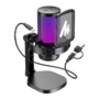 Kép 2/6 - Maono DGM20 USB-C / 3,5mm jack RGB gamer mikrofon POP filterrel - fekete
