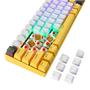 Kép 2/3 - Motospeed BK67 Red Switch mechanikus vezeték nélküli bluetooth billentyűzet - sárga