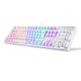 Kép 2/4 - Motospeed CK107 RGB Red Switch mechanikus billentyűzet - fehér