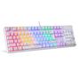 Kép 4/4 - Motospeed CK107 RGB Red Switch mechanikus billentyűzet - fehér