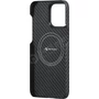 Kép 2/3 - Pitaka MagEZ 4 1500D case, black/grey twill - iPhone 15 Plus