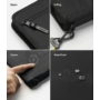 Kép 4/7 - Ringke Smart Zip Pouch 13" notebook / tablet kihajtható tok - fekete