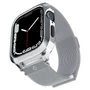 Kép 1/12 - Spigen Metal Fit Pro szíj és tok - Apple Watch 8/7 45mm - ezüst