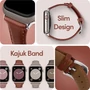 Kép 13/13 - Spigen Kajuk Watch Band valódi bőr szíj - Apple Watch 41mm/40mm/38mm - gesztenyebarna