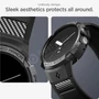 Kép 11/14 - Spigen Rugged Armor Pro Black okosóra szíj és védőkeret - Google Pixel Watch / Watch 2 - fekete