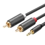 Kép 1/2 - UGREEN AV102 2xRCA (M) - 3,5mm jack (F) 1m kábel - fekete