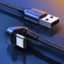 Kép 7/7 - Ugreen USB - USB-C 3A 18W QC AFC FCP 1m hajlított kábel