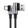 Kép 1/3 - Ugreen US176 USB - USB-C kábel 3A 2m kábel - fekete