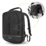 Kép 1/10 - Wozinsky hátsó csomagtartóra rakható biciklis táska és hátizsák 2 az 1-ben 30L - fekete