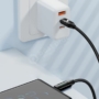 Kép 3/5 - Wozinsky WUCCC1 USB-C - USB-C 100W PD 1m kábel kijelzővel gyorstöltéshez - fekete