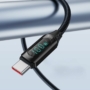Kép 5/5 - Wozinsky WUCCC1 USB-C - USB-C 100W PD 1m kábel kijelzővel gyorstöltéshez - fekete