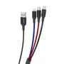 Kép 4/5 - Dudao 3-az-1-ben USB - USB Type-C + Lightning + Micro-USB 5A 38cm kábel - fekete