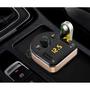 Kép 2/10 - Dudao R2 Pro FM transmitter és autós szivargyújtó töltő 2xUSB 3,1A kijelzővel - fekete-arany