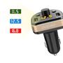 Kép 7/10 - Dudao R2 Pro FM transmitter és autós szivargyújtó töltő 2xUSB 3,1A kijelzővel - fekete-arany