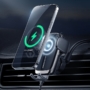 Kép 2/11 - Joyroom Auto Match Coil 15W autós telefon tartó és vezeték nélküli töltő műszerfalra - fekete