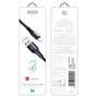 Kép 4/6 - Joyroom USB - Lightning 3A 0,2m szövet sodrott kábel - piros