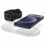 Kép 3/8 - Spigen MagFit Duo MagSafe telefon és Apple Watch töltő állvány - fehér