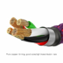 Kép 6/8 - Baseus C-shaped USB - Lightning 2,4A 1m kábel töltést jelző fénnyel és automatikus töltés leállítással - lila