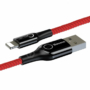 Kép 7/9 - Baseus C-shaped USB - Lightning 2,4A 1m kábel töltést jelző fénnyel és automatikus töltés leállítással - piros