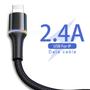 Kép 4/10 - Baseus Lightning kábel, Halo, változó színű töltés/státusz-jelző LED, 2.4A, 0.5m - fekete