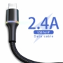 Kép 4/10 - Baseus Lightning kábel, Halo, változó színű töltés/státusz-jelző LED, 2.4A, 0.5m - fekete