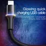 Kép 9/10 - Baseus Lightning kábel, Halo, változó színű töltés/státusz-jelző LED, 2.4A, 0.5m - fekete