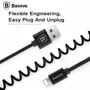 Kép 3/3 - Baseus Lightning Elastic Apple 1,8A 1,6m spirál kábel fekete