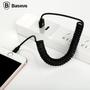 Kép 1/3 - Baseus Lightning Elastic Apple 1,8A 1,6m spirál kábel fekete