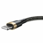 Kép 3/14 - Baseus Cafule USB - Lightning 2,4A 0,5m kábel - arany-fekete