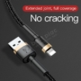Kép 5/14 - Baseus Cafule USB - Lightning 2,4A 0,5m kábel - arany-fekete