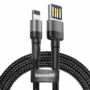 Kép 1/3 - Baseus Cafule Special Edition USB - Lightning 1,5A 2m kábel  - szürke-fekete
