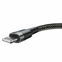 Kép 3/12 - Baseus Cafule USB - Lightning 2A 3m kábel - fekete-szürke