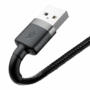 Kép 6/12 - Baseus Cafule USB - Lightning 2A 3m kábel - fekete-szürke