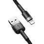 Kép 9/12 - Baseus Cafule USB - Lightning 2A 3m kábel - fekete-szürke