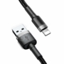 Kép 9/12 - Baseus Cafule USB - Lightning 2A 3m kábel - fekete-szürke