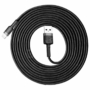 Kép 1/12 - Baseus Cafule USB - Lightning 2A 3m kábel - szürke-fekete