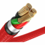Kép 4/4 - Baseus Horizontal USB - Lightning kábel jelzőfénnyel 2,4A 0,5m - piros