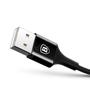 Kép 4/8 - Baseus Lightning kábel, Shining LED fényes töltő csatlakozóval Jet metal 2A, 1m - fekete