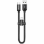 Kép 1/5 - Baseus U-shaped USB - Lightning 2,4A 23cm kábel - fekete
