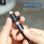 Kép 4/5 - Baseus U-shaped USB - Lightning / USB Type-C  2,4A 23cm kábel - fekete