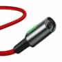 Kép 3/11 - Baseus Magnetic Zinc USB - Lightning 2,4A 1m mágneses szövet kábel - piros