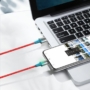 Kép 7/11 - Baseus Magnetic Zinc USB - Lightning 2,4A 1m mágneses szövet kábel - piros