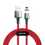 Kép 2/11 - Baseus Magnetic Zinc USB - Lightning 1,5A 2m mágneses szövet kábel - piros