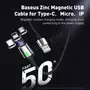 Kép 9/11 - Baseus Magnetic Zinc USB - Lightning 1,5A 2m mágneses szövet kábel - piros