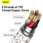 Kép 14/18 - Baseus Lightning Magnetic Zinc 2,4A 1m kábel fehér