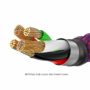 Kép 7/8 - Baseus X-type USB - Lightning 2,4A 0,5m szövet kábel jelzőfénnyel - lila