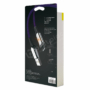 Kép 8/8 - Baseus X-type USB - Lightning 2,4A 0,5m szövet kábel jelzőfénnyel - lila