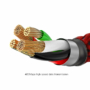 Kép 8/8 - Baseus X-type USB - Lightning 2,4A 1m szövet kábel jelzőfénnyel - piros