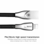 Kép 3/9 - Baseus Zinc Fabric Cloth Weaving USB - Lightning 2A 1m szövet kábel - fekete
