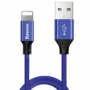 Kép 1/6 - Baseus Yiven USB - Lightning 2A 1,2m szövet kábel - kék